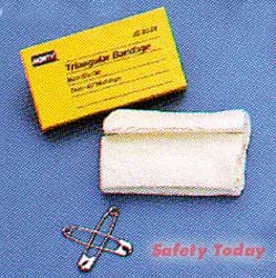 Triangle Bandage, Sterile, w/ Two Safety Pins - Tapes & Bandages